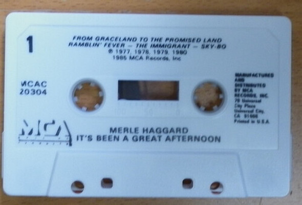 Haggard,Merle It'S Been A Great Afternoon Cassette
