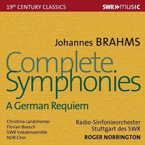 Brahms / Norrington / Ndr Chor Complete Symphonies CD