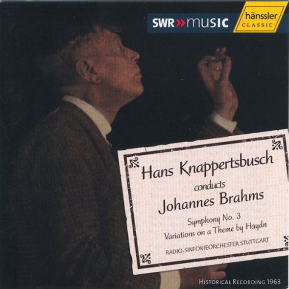 Brahms / Sgro / Knappertsbusch Symphony 3 CD