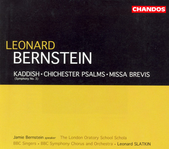 Bernstein / Strong / Murray / Baker / Slatkin Symphony 3 Kaddish / Chichester Psalms CD