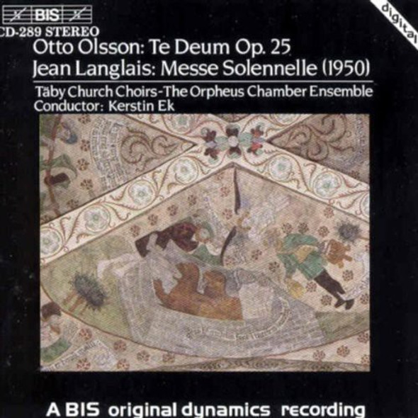 Olsson / Langlais / Taby Church Choir Te Deum Op 25 CD