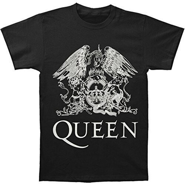 Queen Logo Black Unisex SS T-Shirt Large