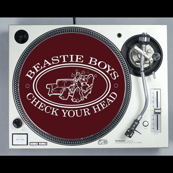 Beastie Boys Check Your Head Maroon Turntable Mat Beastie Boys Check Your Head Maroon Turntable Mat Vinyl Accessories Vinyl