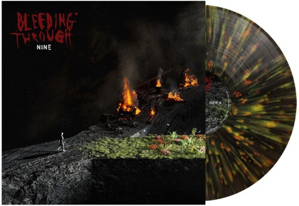 NINE - FOREST GREEN ORANGE & YELLOW SPLATTER