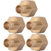 SharkBite 3/4 Inch FNPT Crimp Connector, Pack of 5, Brass Plumbing Fitting, PEX Pipe, PE-RT, UC088LFA5