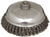 Weiler 36045 Vortec Pro 6" Knot Wire Cup Brush, .025" Steel Fill, 5/8"-11 UNC Nut, Made in the USA