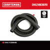 CRAFTSMAN CMXZVBE38761 1-7/8 in. x 7 ft. POS-I-LOCK Wet Dry Vac Hose Attachment, Industrial-Grade Shop Vacuum Replacement Hose, Fits Most Wet/Dry Vacuums with a 1-7/8 in. Diameter Hose