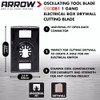 Arrow OSCGB1-1 1 Gang Electrical Box Drywall Cutting Blade for Oscillating Tools, Universal, Fits Most Multitools, Includes Adapter, Makes 2-7/8” by 3-3/4” Hole