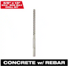 Milwaukee 48-20-8416 5/8" x 13" 4-Cutter SDS MAX Carbide Drill Bit, MX4, Concrete w Rebar
