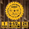 DEWALT 6-1/2 in. 24T Circular Saw Blade (DWA261224)