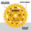 DEWALT 6-1/2 in. 24T Circular Saw Blade (DWA261224)