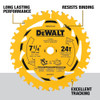 DEWALT 7-1/4 in. 24T Circular Saw Blade (DWA271424)