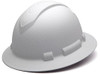 Pyramex HP54116 Ridgeline Full Brim Hard Hat 4 Point Ratchet, Matte White Graphite Pattern