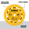 DEWALT 6-1/2 in. 40T Circular Saw Blade (DWA261240)