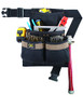 CLC Custom Leathercraft PK1836 Framer's Nail and Tool Bag with Poly Web Belt, Poly, 5-Pocket, Black/Blue