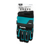 Makita Unisex T 04260 Advanced Impact Demolition Gloves X Large, Teal/Black, X-Large US