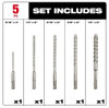 Milwaukee 48-20-7498 SDS-Plus 4 Cutter Head Hammer Drill Bit Set