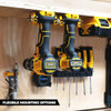 StealthMounts Tool Holder Compatible with DeWalt 20v/60v (4 Pack) - Yellow | StealthMounts Locking Tool Mounts | Made in The UK