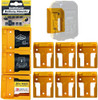StealthMounts Battery Holder Compatible with DeWalt 20/60V Batteries (6 Pack) - Yellow Battery Mounts | Made in The UK