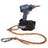 Ergodyne - 19829 Shock Absorbing Tool Lanyard with Two Double Locking Swiveling Carabiners, Tool Weight Capacity 25lbs, Squids 3119, Orange & Gray, Standard (3119F(x))