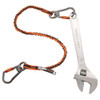 Ergodyne - 19829 Shock Absorbing Tool Lanyard with Two Double Locking Swiveling Carabiners, Tool Weight Capacity 25lbs, Squids 3119, Orange & Gray, Standard (3119F(x))