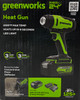 Greenworks 24V Cordless Heat Gun Kit, 4.0Ah Battery & Charger Included - Hot Air Tool, Max to 1000℉/538℃ with 3 Nozzles for Home, Garage, Outdoors