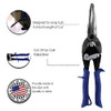 MIDWEST (MWT-6716A)  Power Cutters Long Cut Snip - Straight Cut Regular Tinner Shears, Made in the USA -