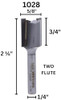 Whiteside Router Bits 1028 Straight Bit with 5/8-Inch Cutting Diameter and 3/4-Inch Cutting Length
