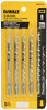 DEWALT DW3753-5 4-Inch 6 TPI Fast Clean Cut Wood Cobalt Steel T-Shank Jig Saw Blade (5-Pack)