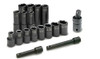 SK 4050 17-Piece 1/2-Inch Drive 6 Point Standard and Deep Fractional High Visibility Impact Socket Set