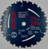 Bosch CB724AB 7-1/4-Inch 24 Tooth ATB Framing Saw Blade with 5/8-Inch and Diamond Knockout Arbor (Single Blade) - BULK