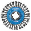 Bosch WBX408 Wire Wheel, 4-1/2" Wheel, X-LOCK Arbor, Carbon Steel, Stringer Bead Knotted