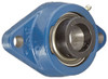 SKF FYT 1.3/16 FM Ball Bearing Flange Unit, 2 Bolts, Eccentric Collar, Regreasable, Contact Seal, Cast Iron, Inch, 1.1875" Bore, 3-1/4" Bolt Hole Spacing Width, 3380lbf Dynamic Load Capacity