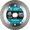 Makita E-02624 Turbo Rim Hard Material Diamond Blade, 5"
