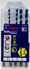 Bosch HCBG500 Blue Granite Hammer Drill Bit Carbide Tip Starter Set, 5-Piece