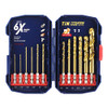 Norske Tools NIDBP280 12pc Impact Titanium Hex Shank Drill Bit for Metal, wood and Plastic (2PC of 1/16"and 3/32", 1 PC of 1/8", 5/32", 3/16", 7/32", 1/4", 5/16", 3/8"and 1/2")