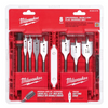 Milwaukee 49-22-0175 8-Piece Universal Quik-Lok Flat Boring Spade Bit Set w/ Carrying Case