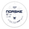 Norske Tools Thin Kerf Ultra Fast Crosscutting Saw Blade NCSBT029 12" x 80T with 1" Bore for Hardwood, Softwood, Plywood and MDF