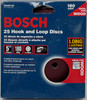 Bosch SR5R182 25-Piece 180 Grit 5 In. 8 Hole Hook-And-Loop Sanding Discs
