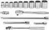 Williams WSB-15F 15-Piece 3/8-Inch Drive Socket and Drive Tool Set
