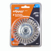 Norton (09153) Wire Brush, Clipper 4" Wire Wheel for Angle Grinder, Stainless Steel Wire Brush for Cleaning, Knotted Wire Metal Brush, Pack of 1