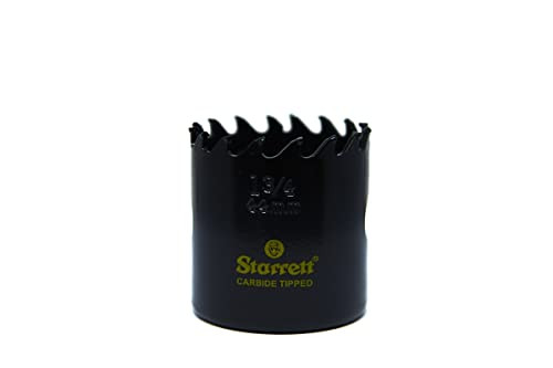 Starrett Carbide Tipped Hole Saw, 1-3/4" Diameter, 1-5/8" Cutting Depth - CT134, Made in U.S.A.