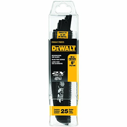 DEWALT (25-Pack) DWA4176B25 6-Inch 10TPI 2X Reciprocating Saw Blade