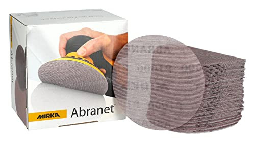 50 pcs Mirka Abranet 9A-232-1000 Net Hook and Loop sanding DiscS 5"/Grit 1000