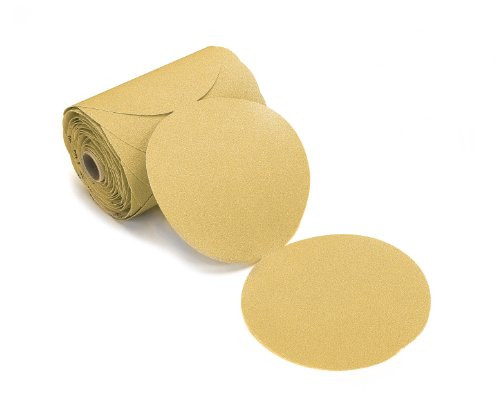 100 Pcs Mirka 23-342-240 Bulldog Gold 6" PSA Linkrol Sanding Discs, 240 Grit