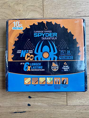 10PC PRO PACK Spyder 13017 7-1/4" 24T Framing Circular Saw Blades