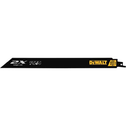 DEWALT DWA41812 12-Inch 14/18TPI 2X Max Metal Reciprocating Saw Blade (5-Pack)