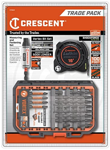 Crescent - Vortex Bit Set with Tape Measure Bh 41Pc, Shockforce Ne, Ap (CTTBHAP)