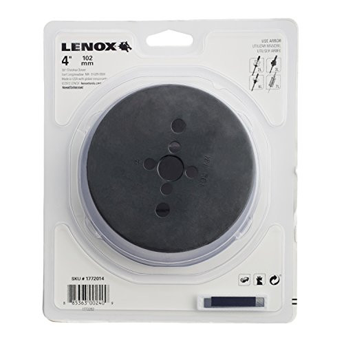 LENOX Tools 4" Hole Saw, Bi-Metal, Speed Slot, (1772014)