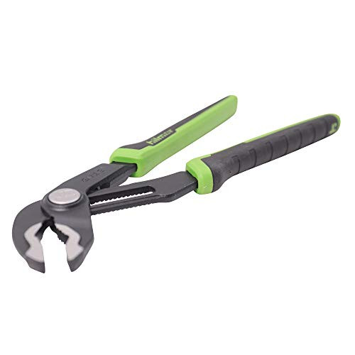 Hilmor 12" Quick Adjusting Tongue & Grove Pliers with Rubber Handle Grip, Black & Green, PBTGP12 1890998